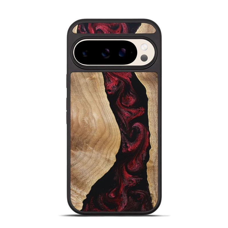 Pixel 10 Pro Wood Phone Case - Cordell (Red, 830217)