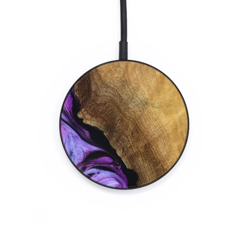 Circle Wood Wireless Charger - Alvina (Purple, 830224)