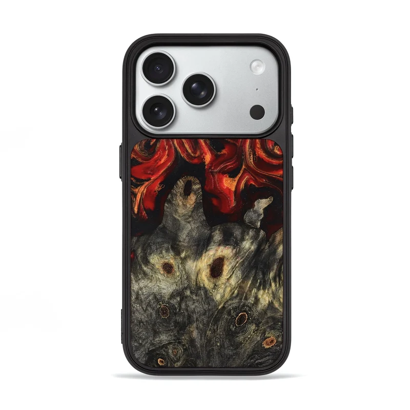 iPhone 18 Pro Wood Phone Case - Violet (Red, 830216)