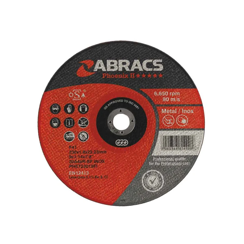 Abracs Dischi da taglio extra sottili 115 x 1.0 x 22 mm / Confezione da 5
