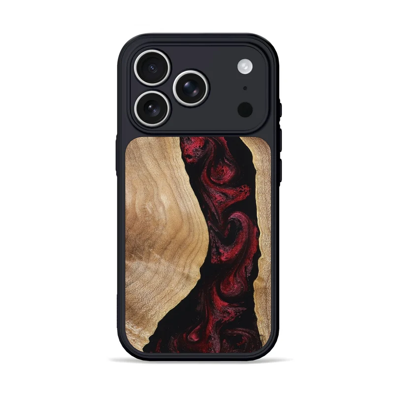 iPhone 17 Pro Wood Phone Case - Cordell (Red, 830217)