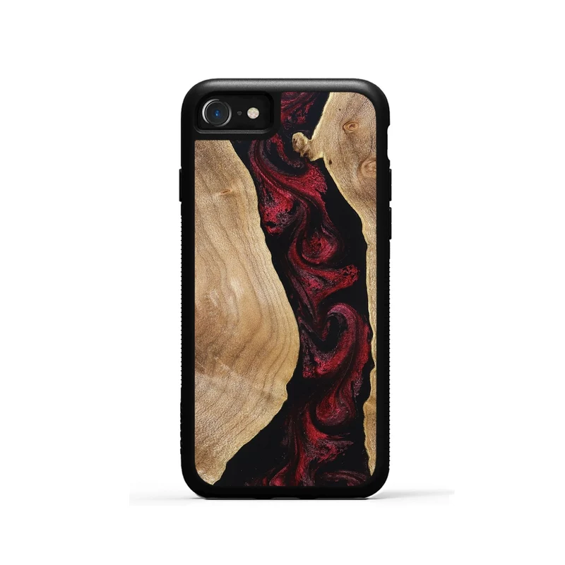 iPhone SE Wood Phone Case - Cordell (Red, 830217)