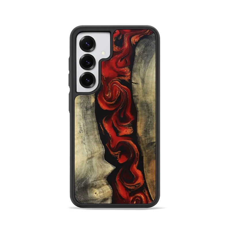 Galaxy S25 Wood Phone Case - Harlan (Red, 830214)