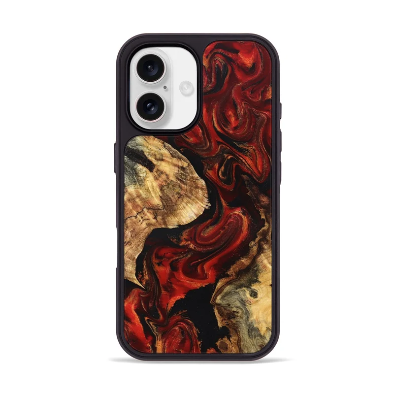 iPhone 17 Wood Phone Case - Lilia (Red, 830210)