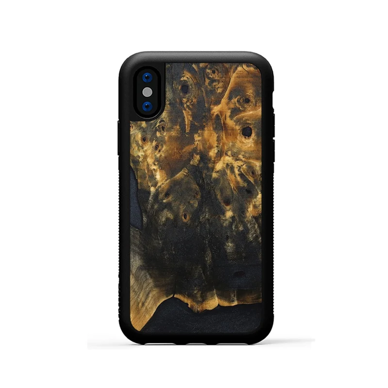 iPhone Xs Wood Phone Case - Tamya (Wood Burl, 830203)