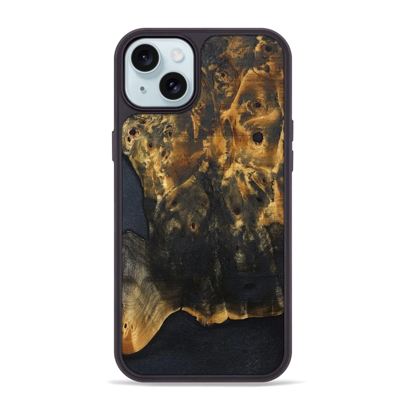 iPhone 15 Plus Wood Phone Case - Tamya (Wood Burl, 830203)