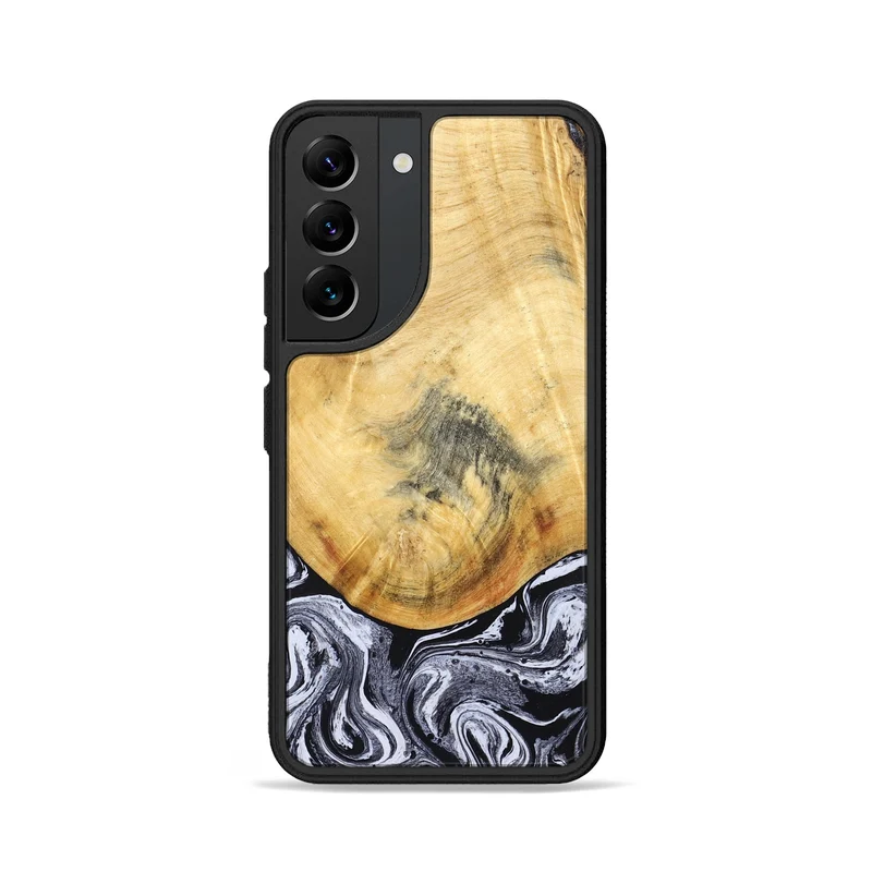 Galaxy S22 Wood Phone Case - Brandi (Black & White, 830208)