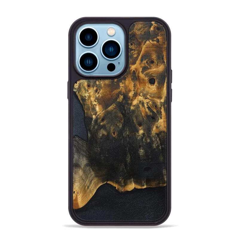 iPhone 14 Pro Max Wood Phone Case - Tamya (Wood Burl, 830203)