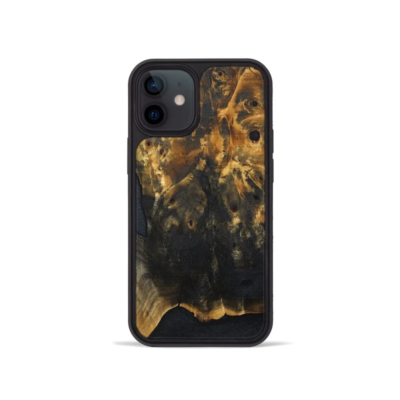 iPhone 12 mini Wood Phone Case - Tamya (Wood Burl, 830203)