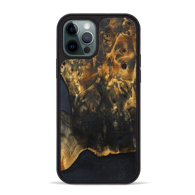 iPhone 12 Pro Max Wood Phone Case - Tamya (Wood Burl, 830203)