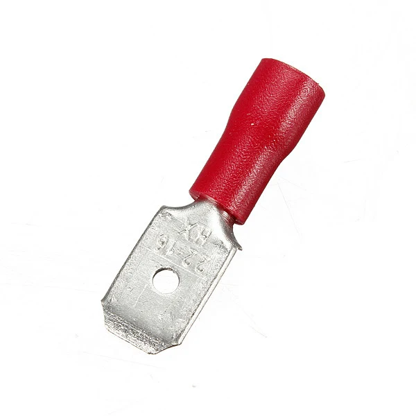 Terminali a forcella maschio rossi 4.8 mm / confezione da 100