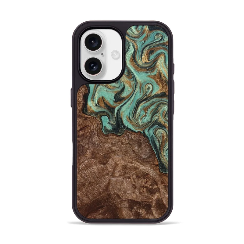 iPhone 17 Wood Phone Case - Kinsey (Green, 830189)