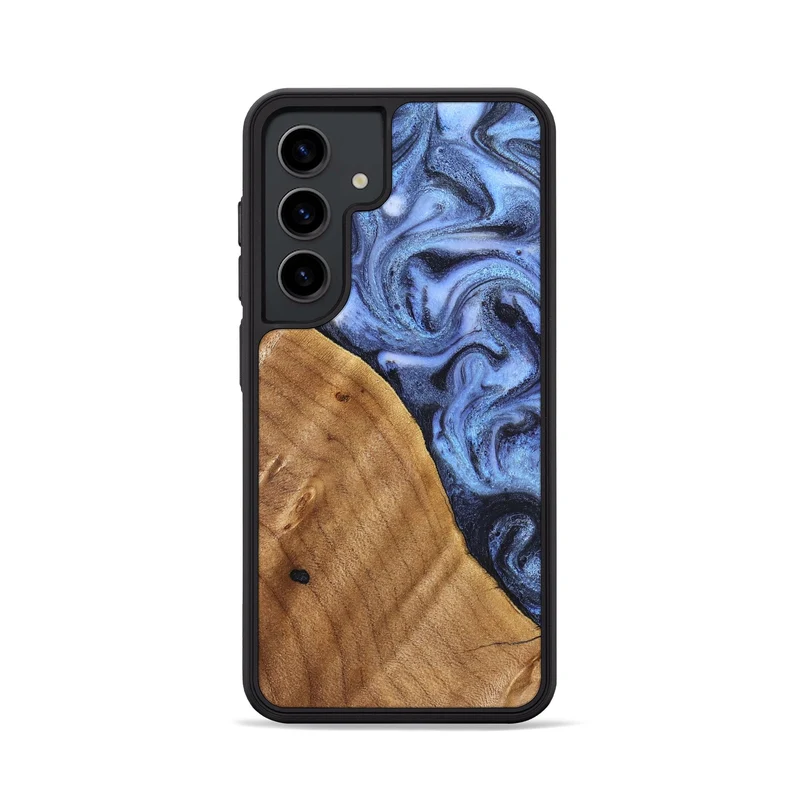 Galaxy S24 Wood Phone Case - Christy (Blue, 830169)