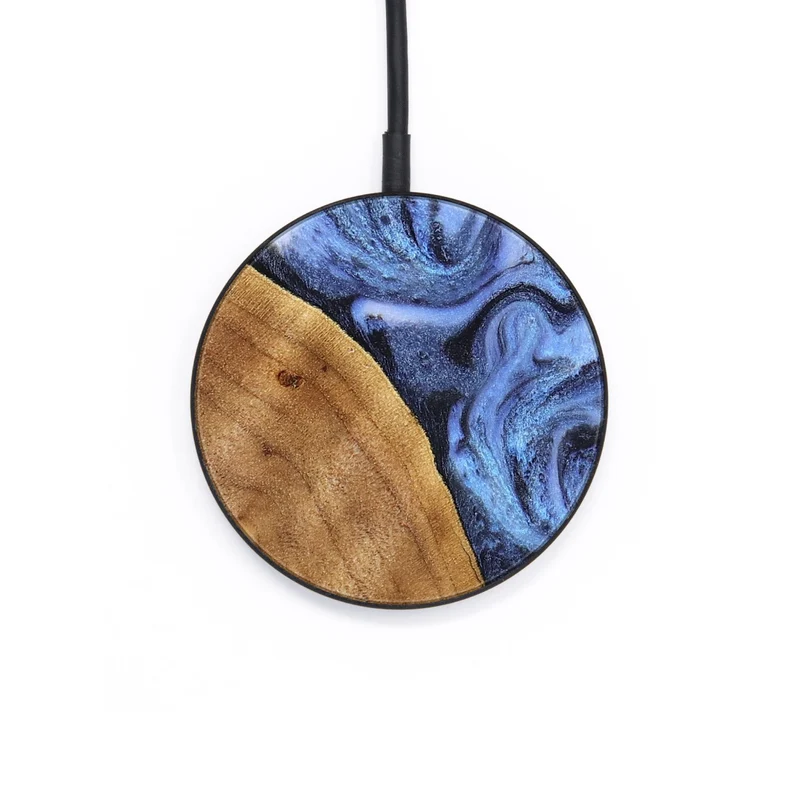 Circle Wood Wireless Charger - Christy (Blue, 830169)