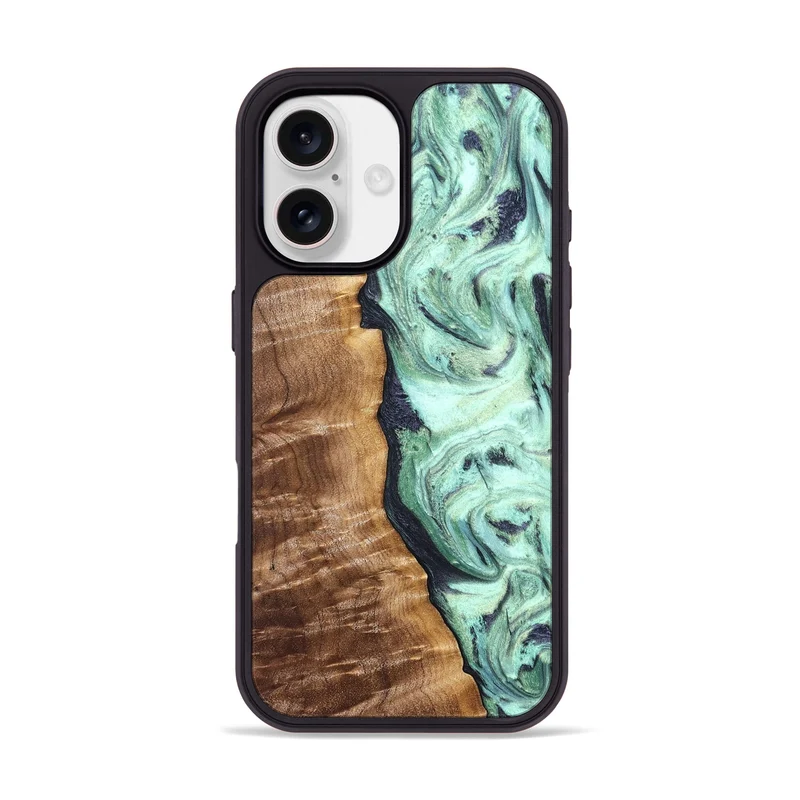 iPhone 17 Wood Phone Case - Bell (Green, 830177)