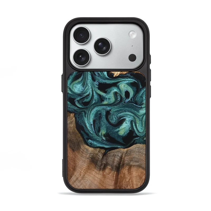 iPhone 18 Pro Wood Phone Case - Lorelai (Green, 830179)