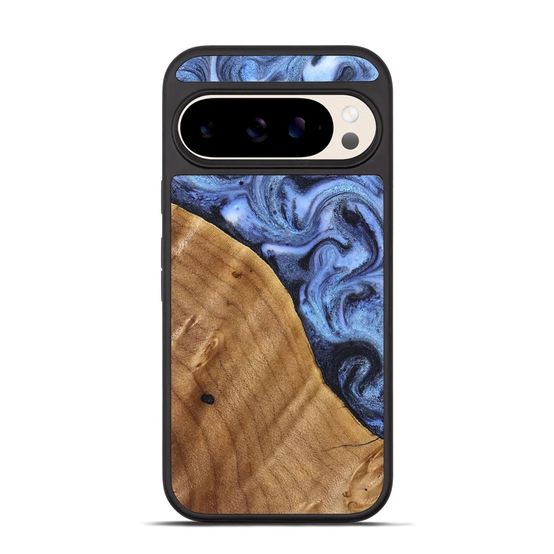 Pixel 10 Pro Wood Phone Case - Christy (Blue, 830169)