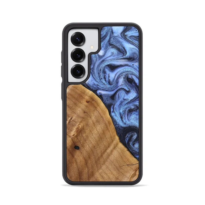 Galaxy S25 Wood Phone Case - Christy (Blue, 830169)