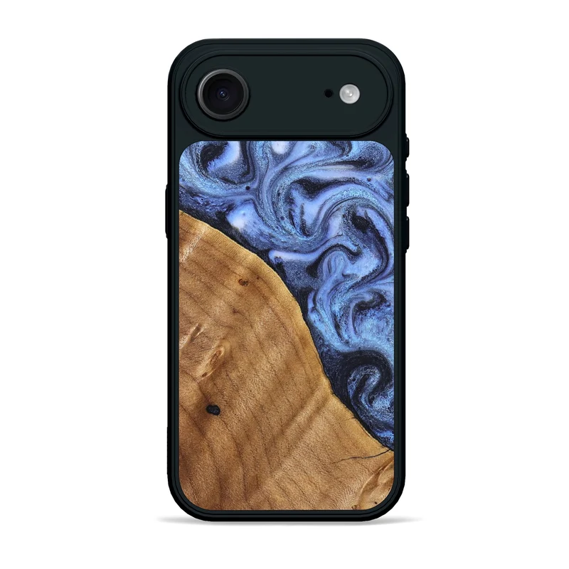 iPhone 17 Air Wood Phone Case - Christy (Blue, 830169)