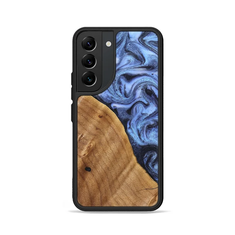 Galaxy S22 Wood Phone Case - Christy (Blue, 830169)