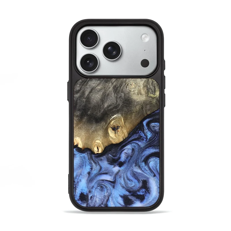 iPhone 18 Pro Wood Phone Case - Mame (Blue, 830172)