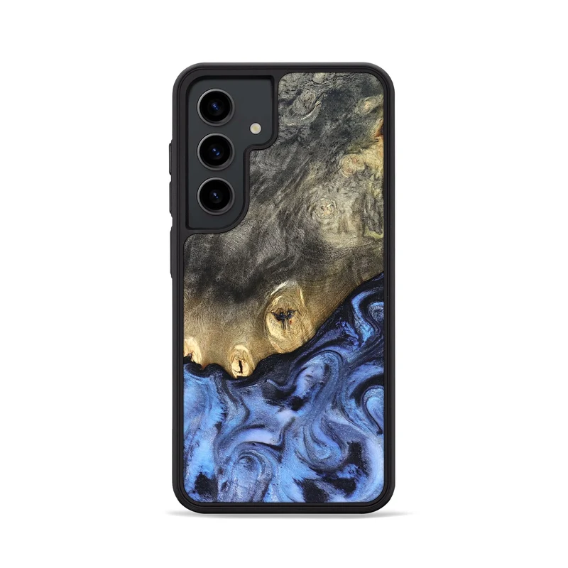 Galaxy S24 Wood Phone Case - Mame (Blue, 830172)