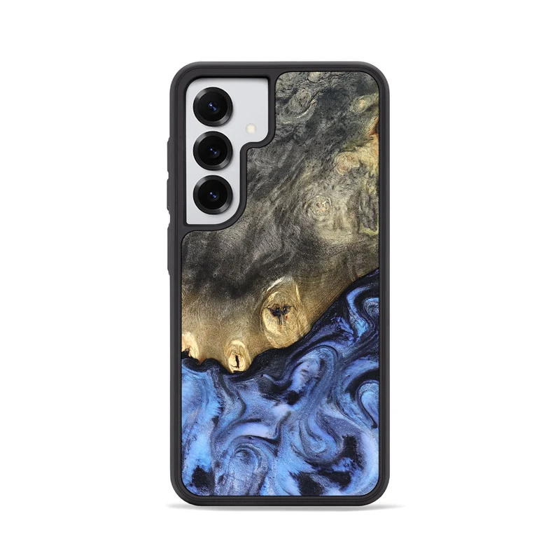 Galaxy S25 Wood Phone Case - Mame (Blue, 830172)