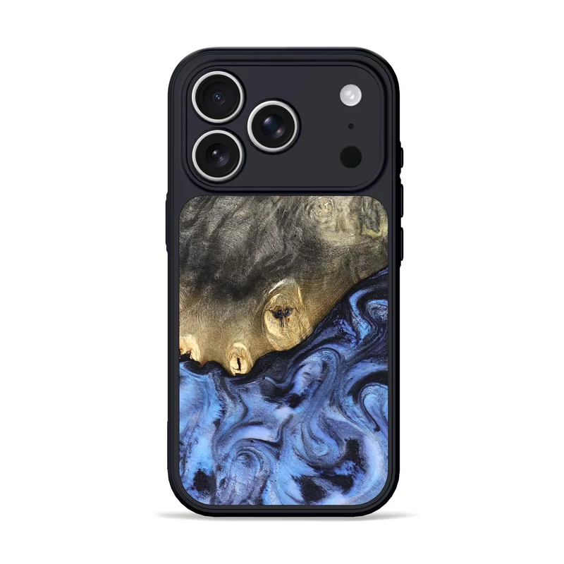 iPhone 17 Pro Wood Phone Case - Mame (Blue, 830172)