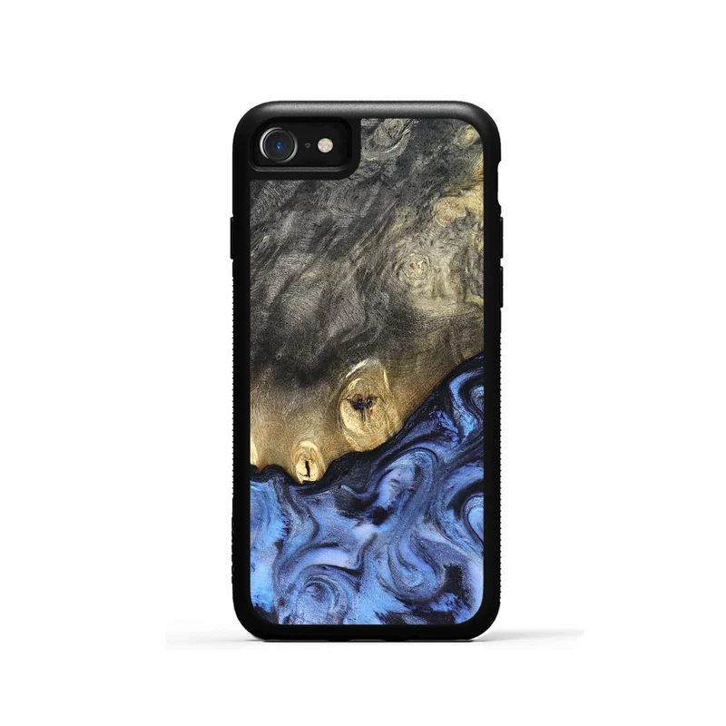 iPhone SE Wood Phone Case - Mame (Blue, 830172)