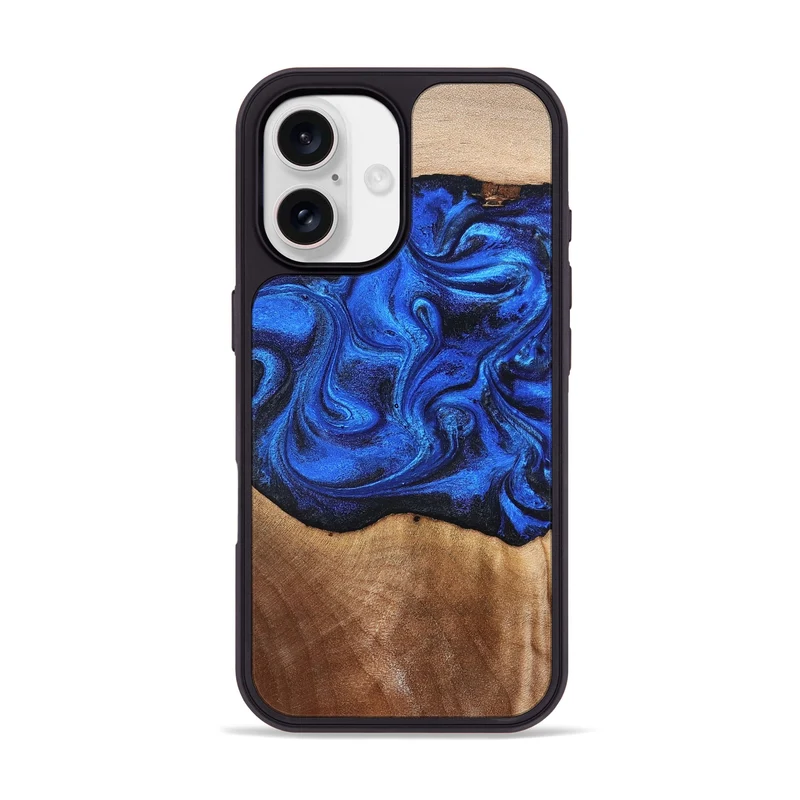 iPhone 17 Wood Phone Case - Paislee (Blue, 830170)