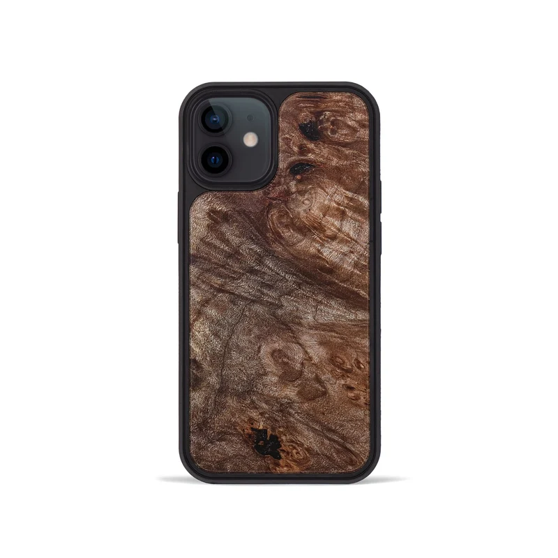 iPhone 12 mini Wood Phone Case - Atharv (Wood Burl, 830024)