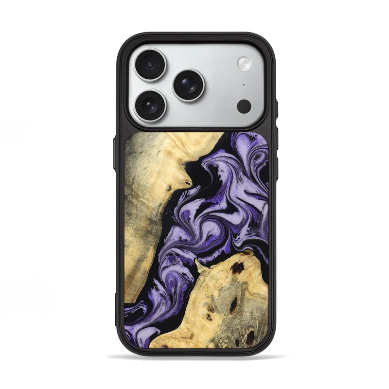 iPhone 18 Pro Wood Phone Case - Sharon (Purple, 830016)