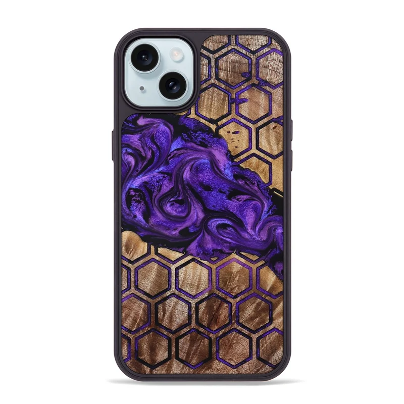 iPhone 15 Plus Wood Phone Case - Juana (Pattern, 830107)