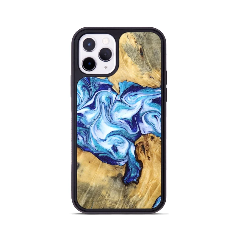 iPhone 11 Pro Wood Phone Case - Mervin (Blue, 830125)