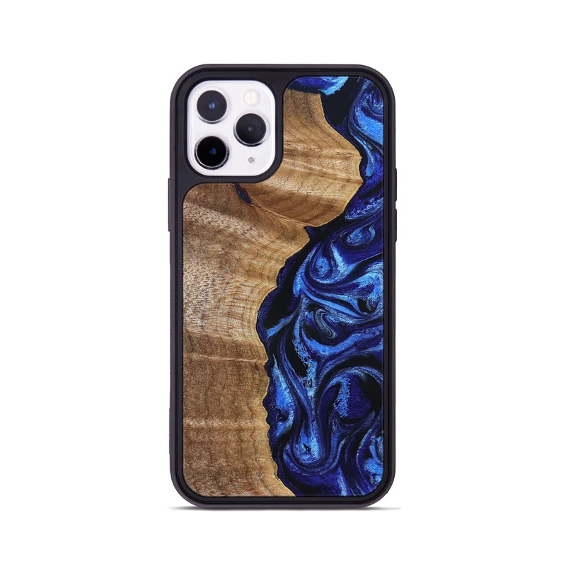 iPhone 11 Pro Wood Phone Case - Susan (Blue, 830135)