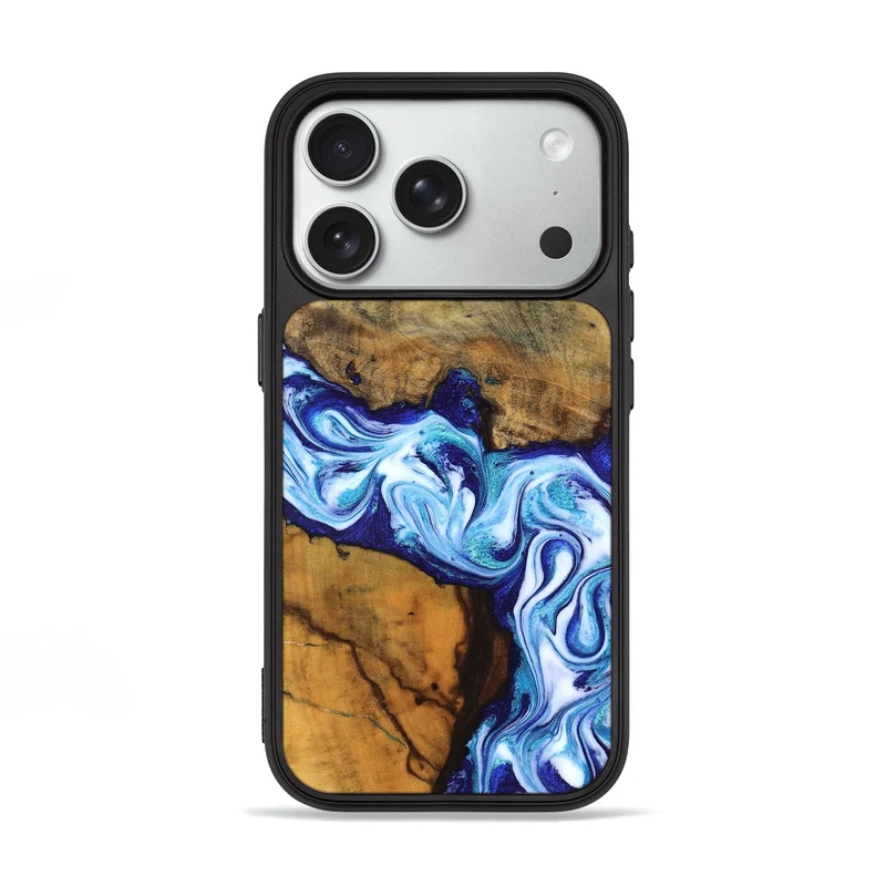 iPhone 18 Pro Wood Phone Case - Jayleen (Blue, 830121)