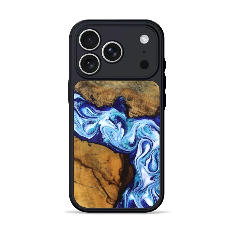 iPhone 17 Pro Wood Phone Case - Jayleen (Blue, 830121)