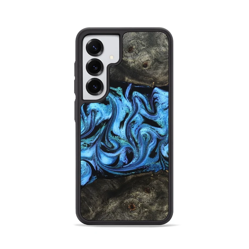 Galaxy S25 Wood Phone Case - Jami (Blue, 830128)