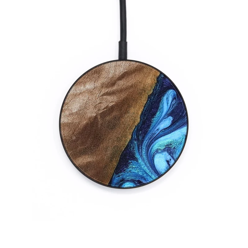 Circle Wood Wireless Charger - German (Blue, 830127)