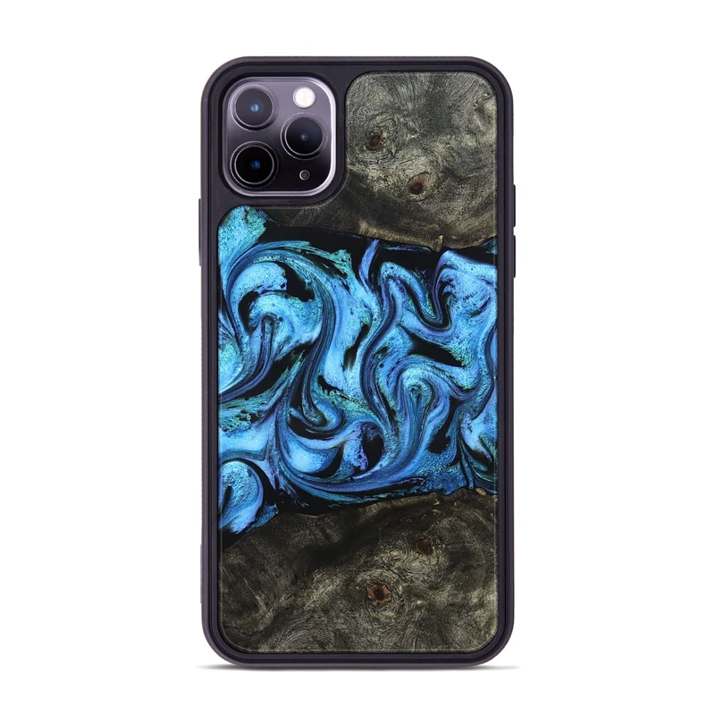 iPhone 11 Pro Max Wood Phone Case - Jami (Blue, 830128)