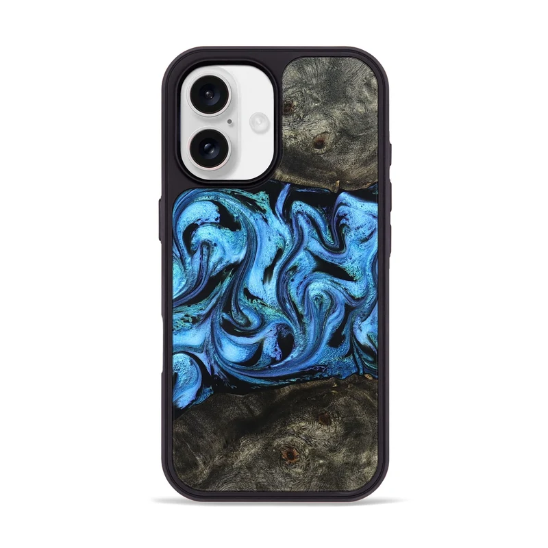 iPhone 17 Wood Phone Case - Jami (Blue, 830128)