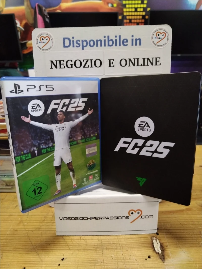 EA Sports FC 25 PS5+Steelbook (usato garantito)(custodia tedesca)(gioco in italiano)