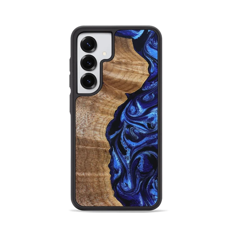 Galaxy S25 Wood Phone Case - Susan (Blue, 830135)