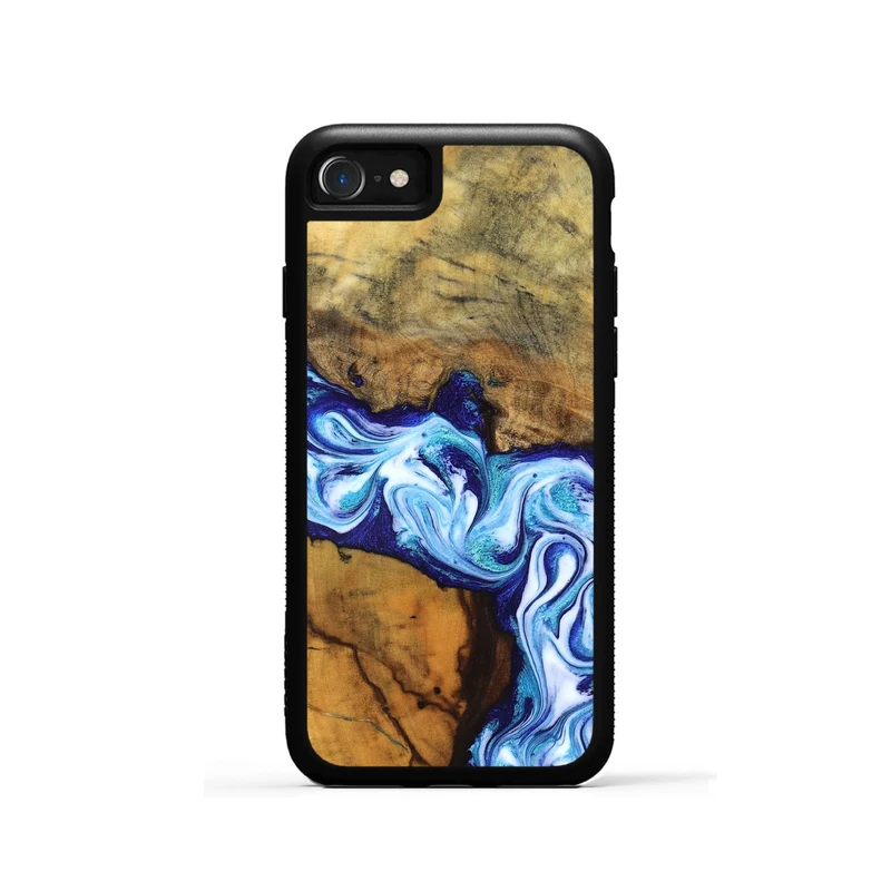 iPhone SE Wood Phone Case - Jayleen (Blue, 830121)