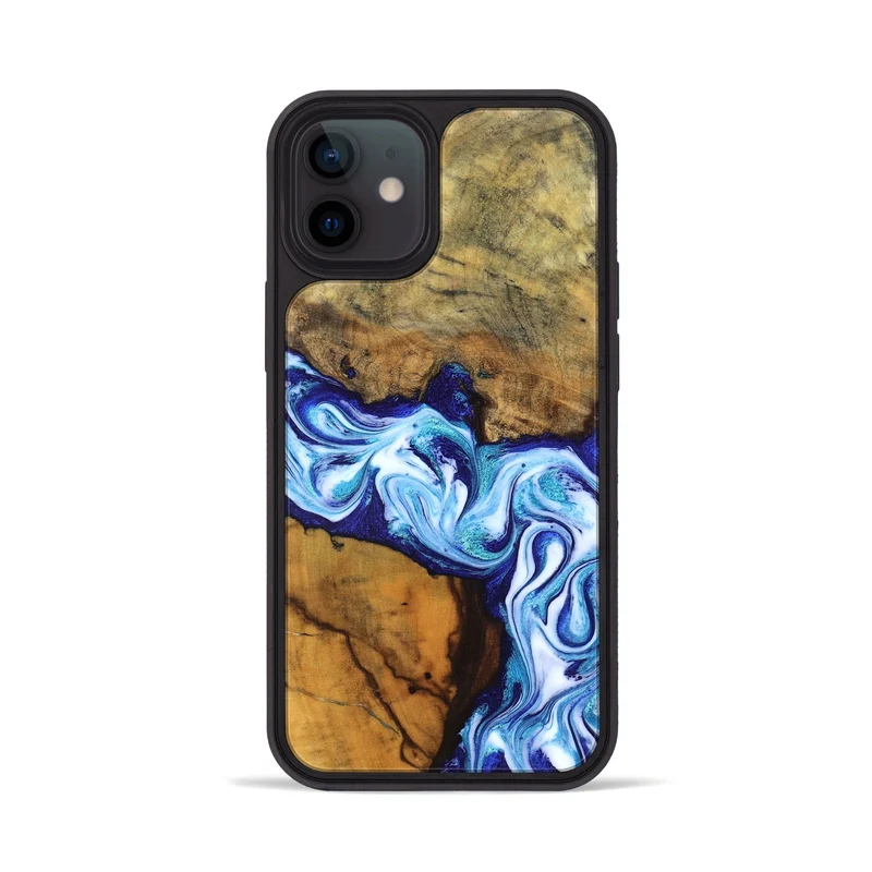 iPhone 12 Wood Phone Case - Jayleen (Blue, 830121)