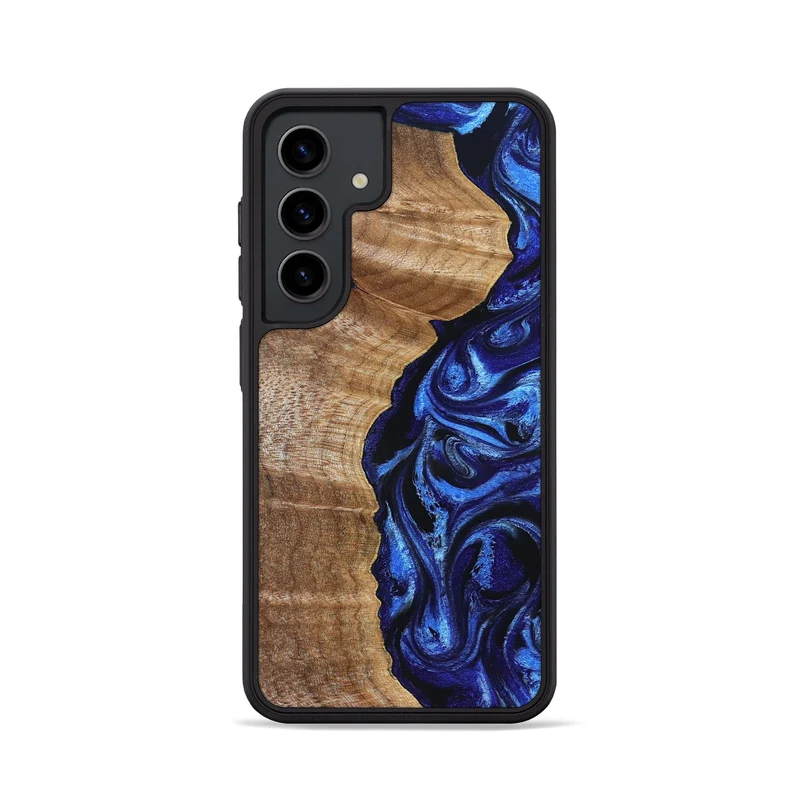 Galaxy S24 Wood Phone Case - Susan (Blue, 830135)