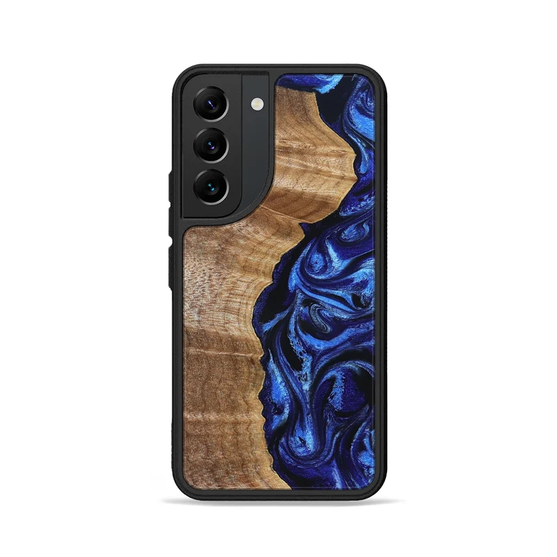 Galaxy S22 Wood Phone Case - Susan (Blue, 830135)