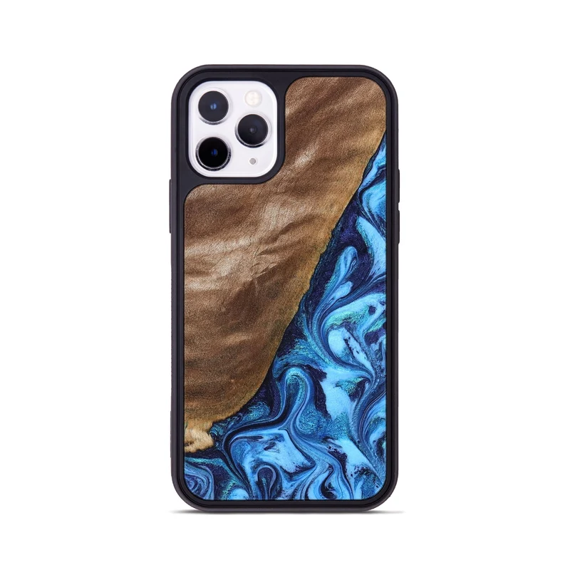 iPhone 11 Pro Wood Phone Case - German (Blue, 830127)