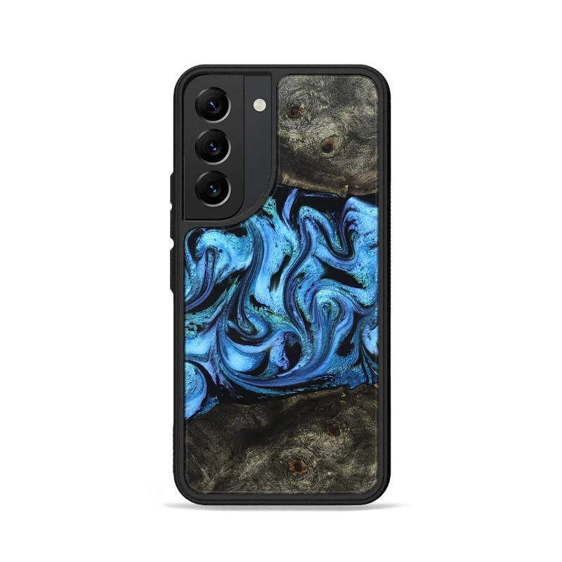 Galaxy S22 Wood Phone Case - Jami (Blue, 830128)