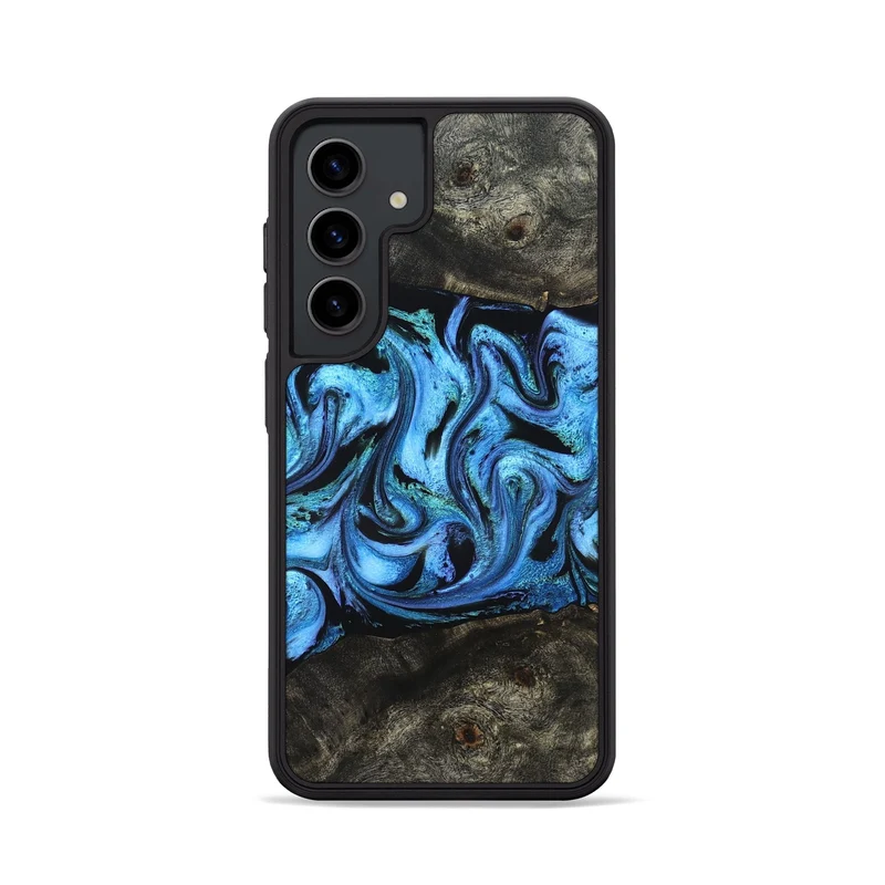 Galaxy S24 Wood Phone Case - Jami (Blue, 830128)